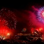 Capodanno con i fuochi d'artificio a madeira